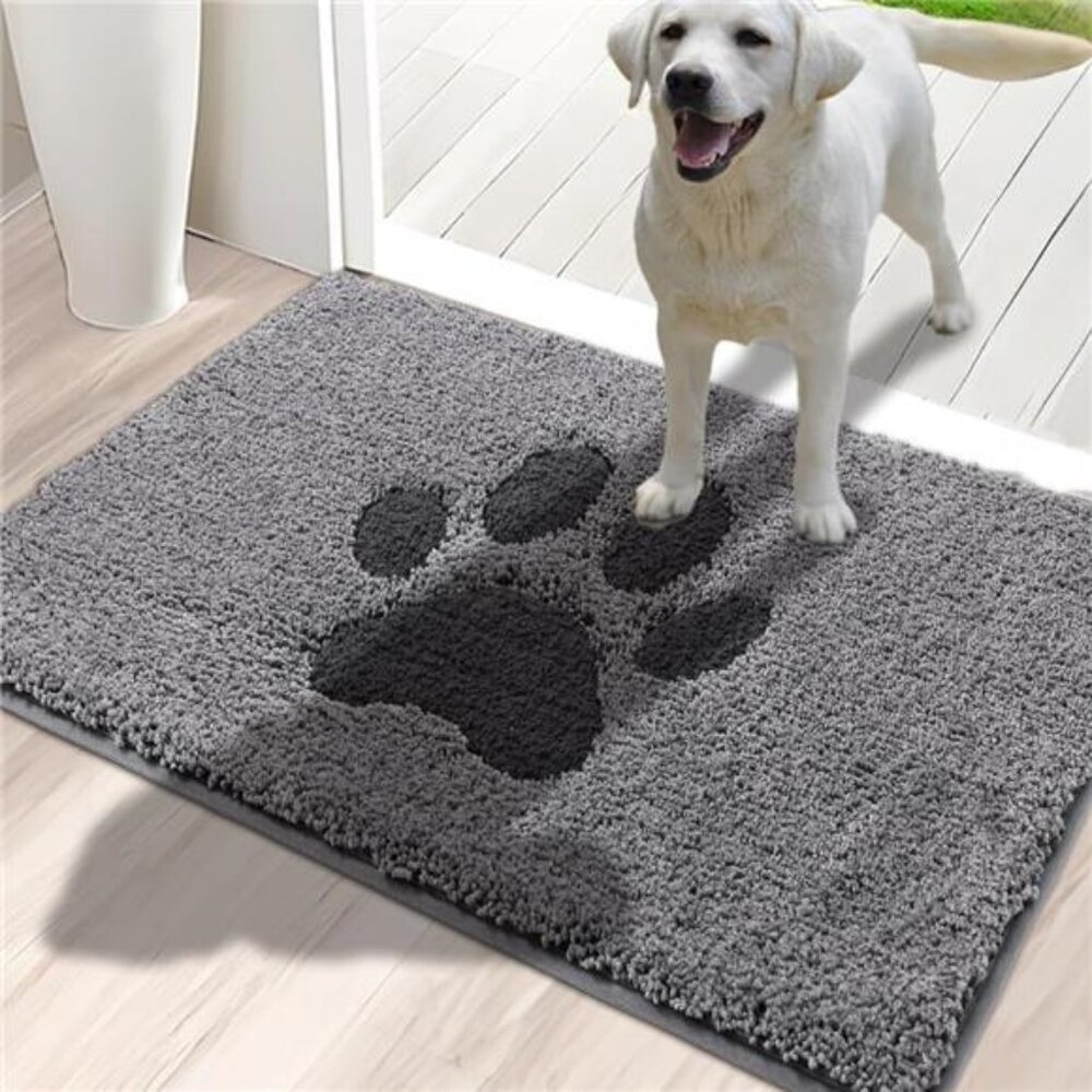 Door Mat Indoor, Dog Mats for Muddy Paws Super Absorbent, Low-Profile Entryway